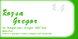 rozsa gregor business card